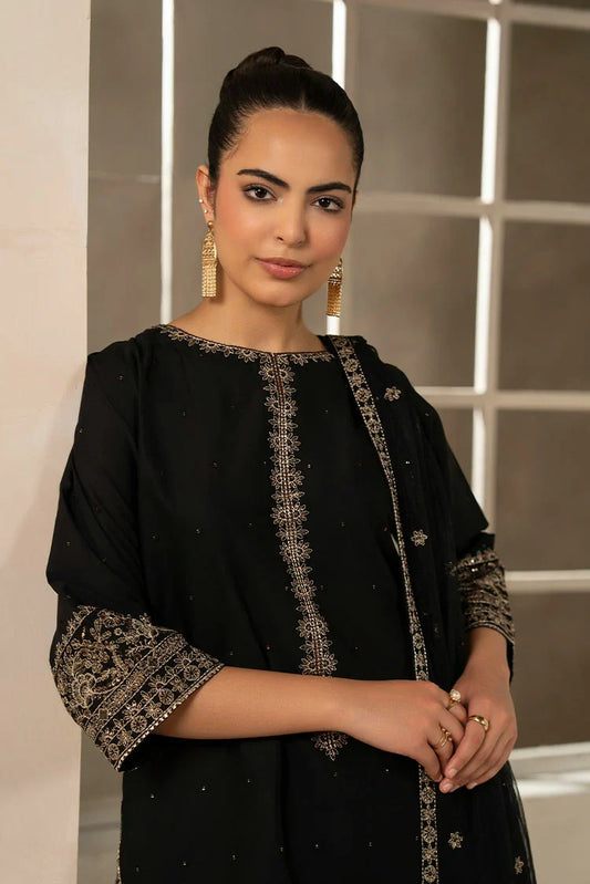 Ellena - 3-PC Stitched Embroidered Suit