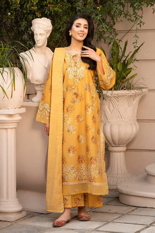 Ellena - 3-PC Stitched Embroidered Suit