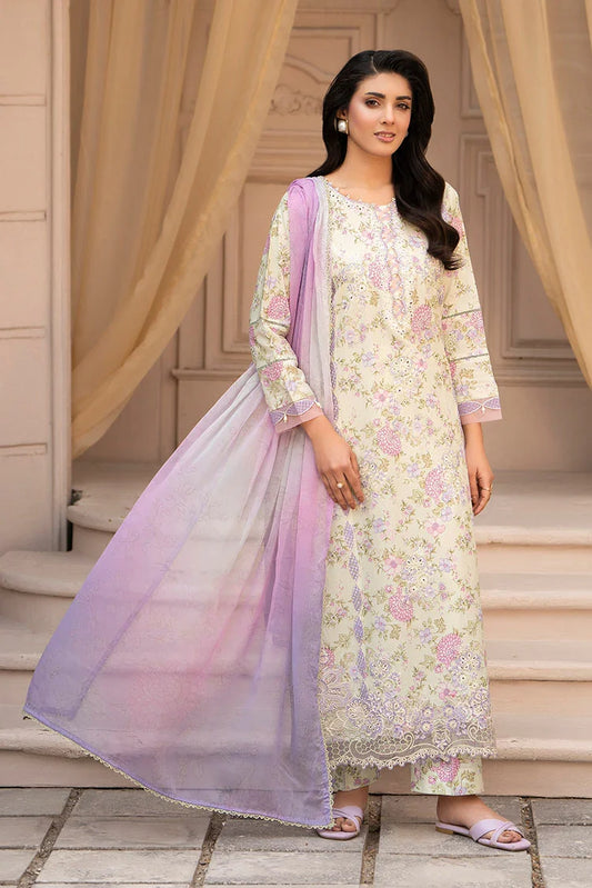 Ellena - 3-PC Stitched Embroidered Suit