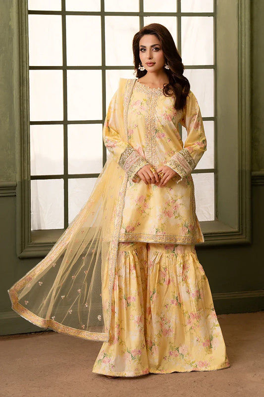Ellena - 3-PC Stitched Embroidered Suit
