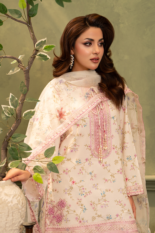 Ellena - 3-PC Stitched Embroidered Suit
