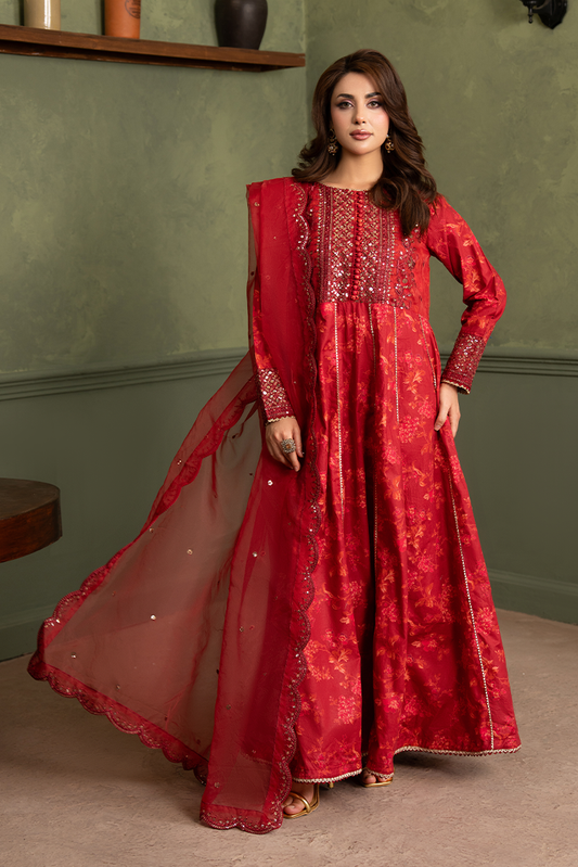 Ellena - 3-PC Stitched Embroidered Suit