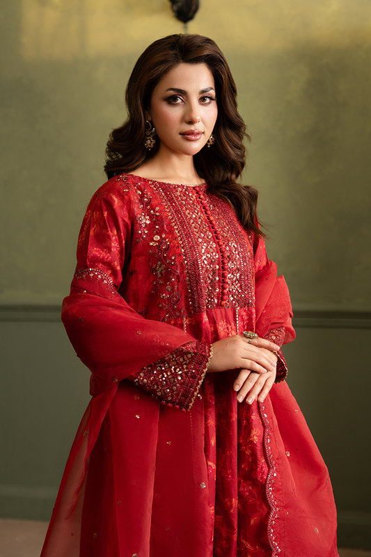 Ellena - 3-PC Stitched Embroidered Suit