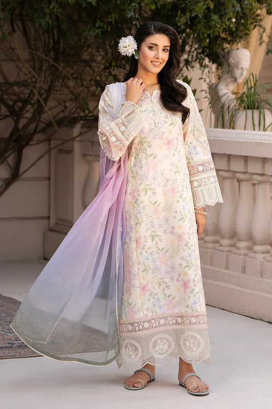 Ellena - 3-PC Stitched Embroidered Suit