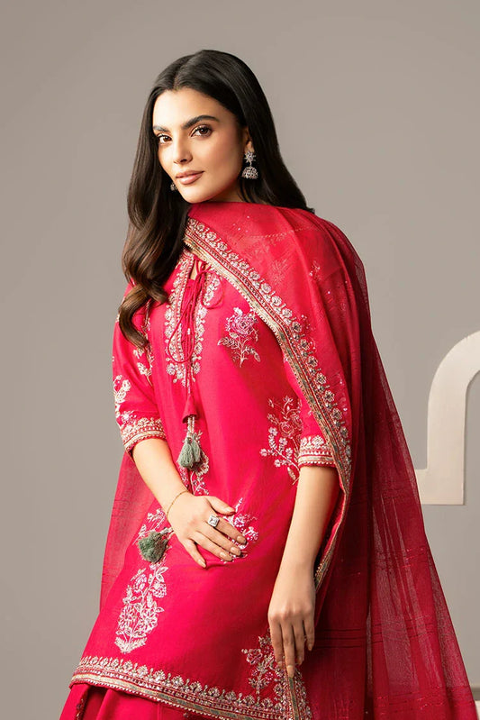 Ellena - 3-PC Stitched Embroidered Suit