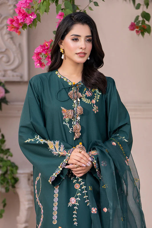 Ellena - 3-PC Stitched Embroidered Suit