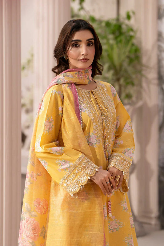 Ellena - 3-PC Stitched Embroidered Suit