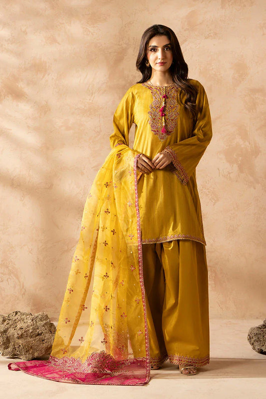 Ellena - 3-PC Stitched Embroidered Suit