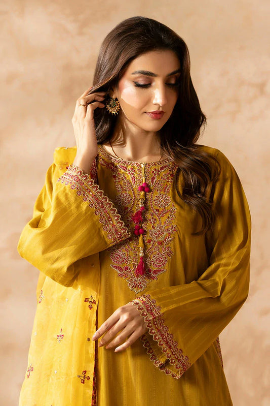 Ellena - 3-PC Stitched Embroidered Suit