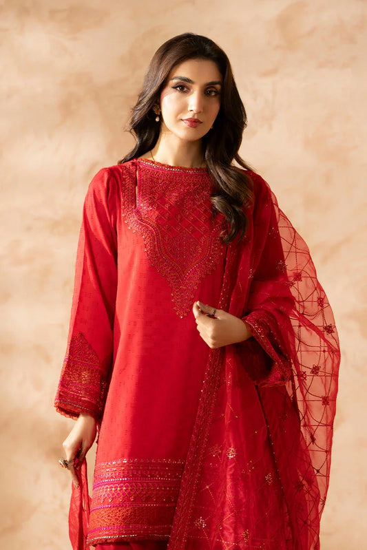 Ellena - 3-PC Stitched Embroidered Suit