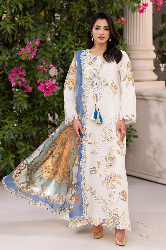 Ellena - 3-PC Stitched Embroidered Suit