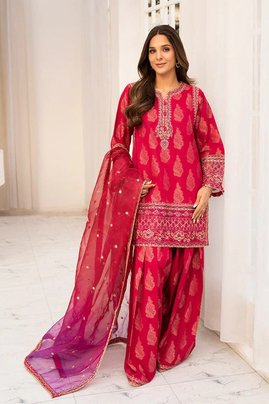 Ellena - 3-PC Stitched Embroidered Suit