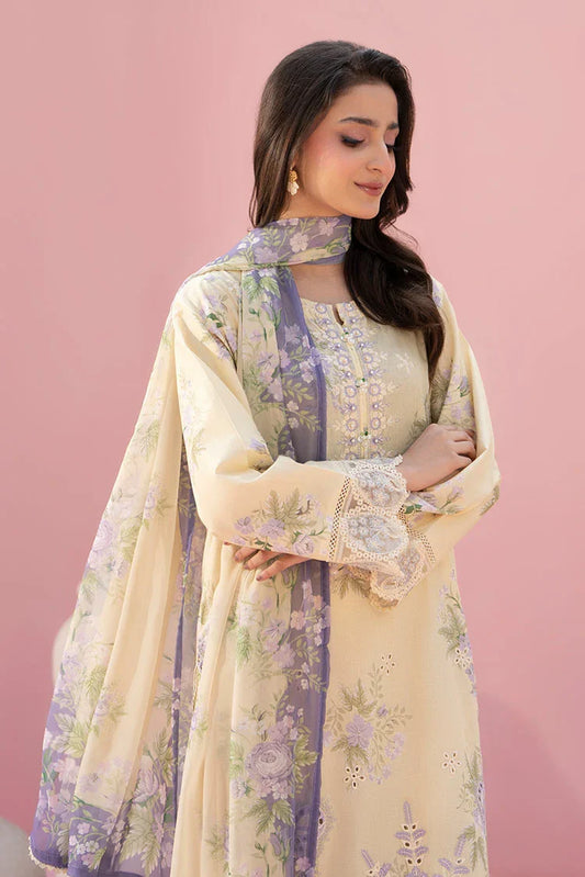 Ellena - 3-PC Stitched Embroidered Suit