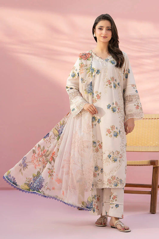 Ellena - 3-PC Stitched Embroidered Suit