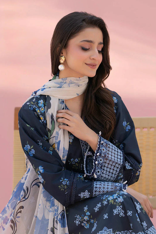 Ellena - 3-PC Stitched Embroidered Suit