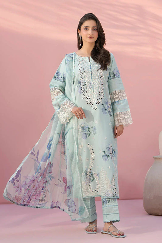 Ellena - 3-PC Stitched Embroidered Suit