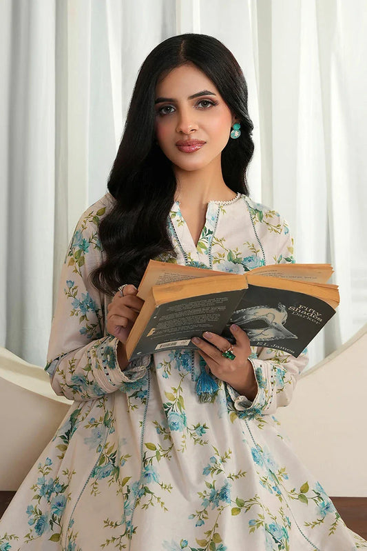 Ellena - 2-PC Stitched Printed Suit