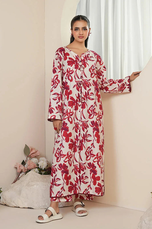 Ellena - 2-PC Stitched Printed Suit