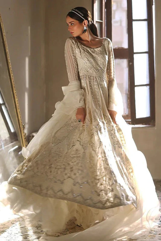 Threads & Motifs - Embroidered Dress With Skirt - 7050