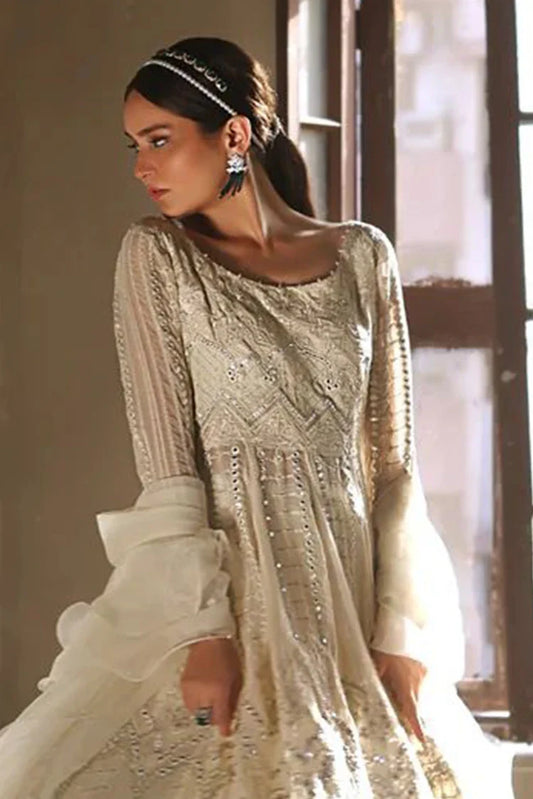 Threads & Motifs - Embroidered Dress With Skirt - 7050