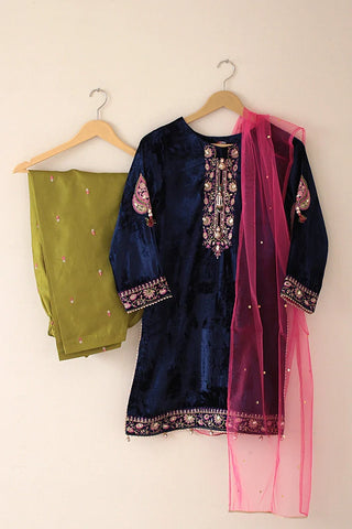 Kashish - Kids Velvet Wear - 3 Piece - 7070G