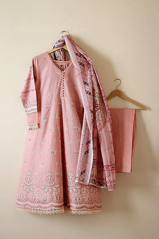 Kashish - Reaty to Wear 3 PC Lawn Suit - Tea Pink- 7114