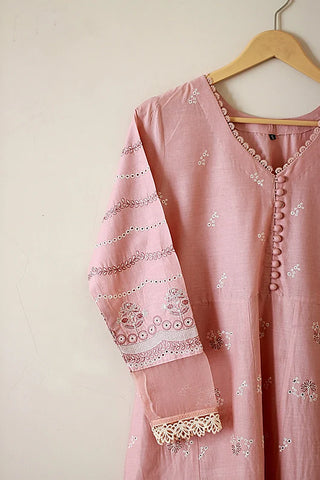 Picture of Kashish - Reaty to Wear 3 PC Lawn Suit - Tea Pink- 7114 - Available at Raja Sahib