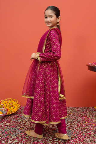 Modest - Cambric Printed 3 Piece Suit - 8195