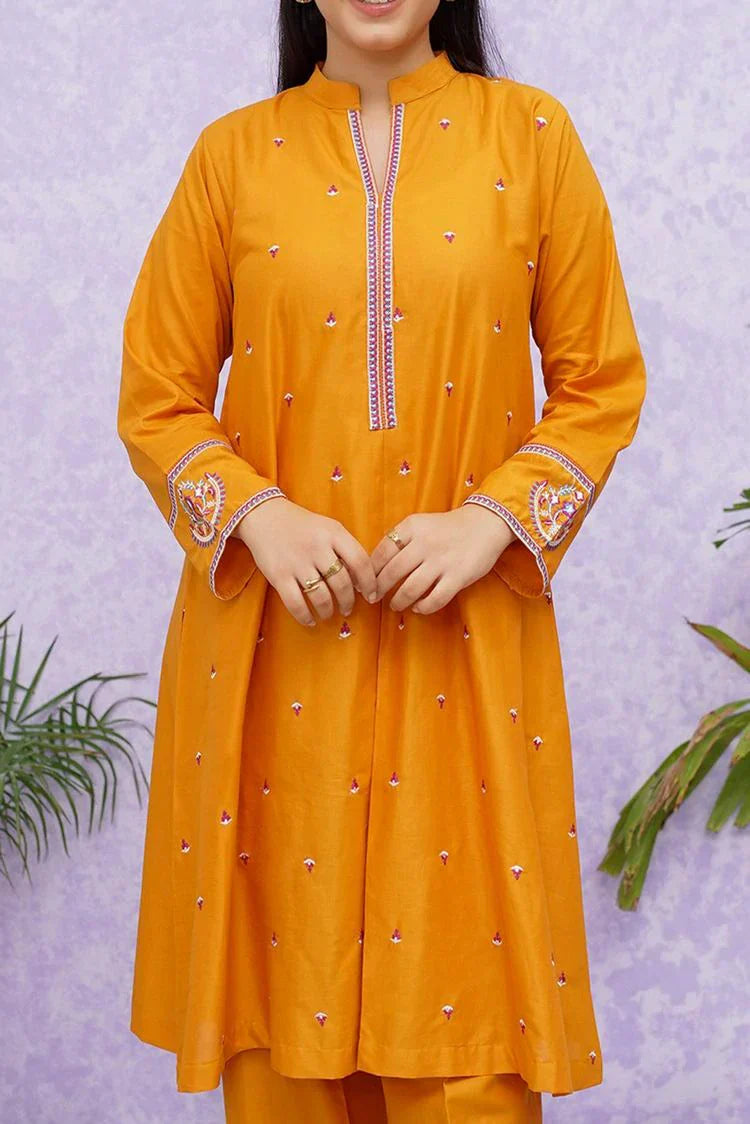 Picture of Modest - Girls Cotton Embroidered - 2 Piece Suit - 8465 - Available at Raja Sahib