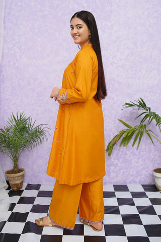 Picture of Modest - Girls Cotton Embroidered - 2 Piece Suit - 8465 - Available at Raja Sahib