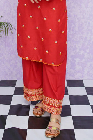 Picture of Girls Cotton Embroidered - 2 Piece Suit - 8475 - by Raja Sahib Kids