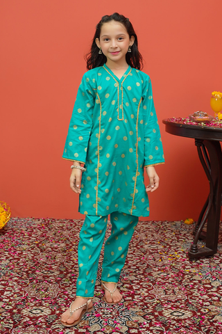 Modest - Toddlers Cambric Printed 2 Piece Suit - 8515