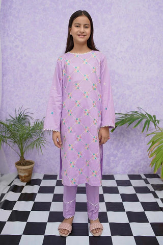 Picture of Girls Cotton Embroidered - 2 Piece Suit - 8535 - by Raja Sahib Kids