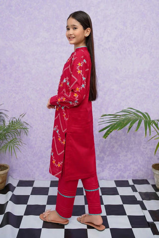 Picture of Modest - Girls Cotton Embroidered - 2 Piece Suit - 8545 - Available at Raja Sahib