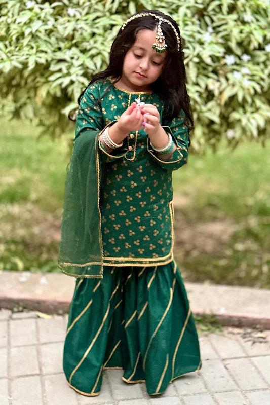 Picture of Toddlers 3 Piece Cotton Suit - 8615 - Available at Raja Sahib