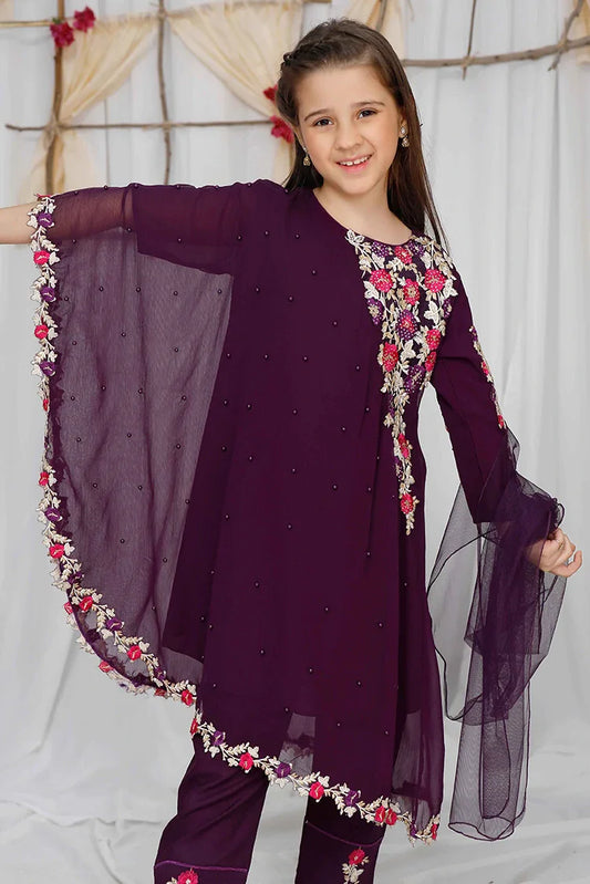 Picture of Pearl Cape Shirt - Purple - Available at Raja Sahib