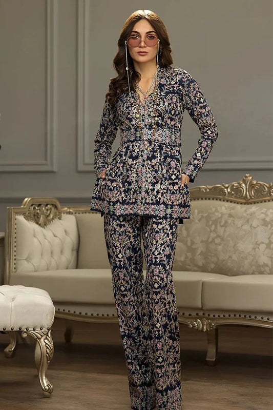 Threads & Motifs - Embroidered Jacket With Trouser - 8794