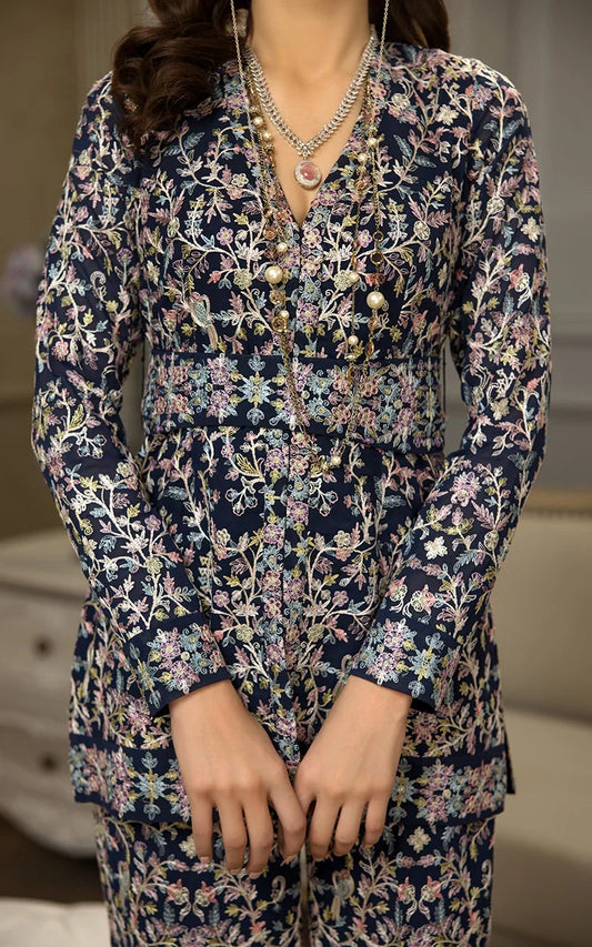 Threads & Motifs - Embroidered Jacket With Trouser - 8794