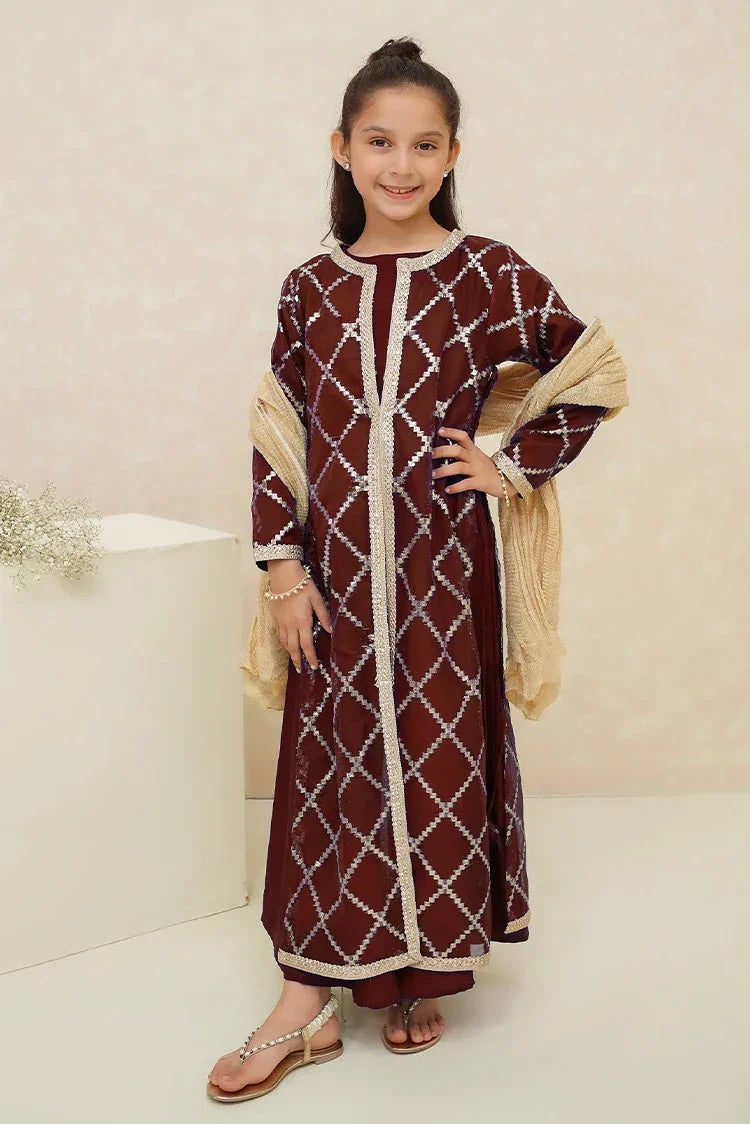 Picture of <!--bpg-->Modest - Girls 3 Piece Suit - Rose - Available at Raja Sahib