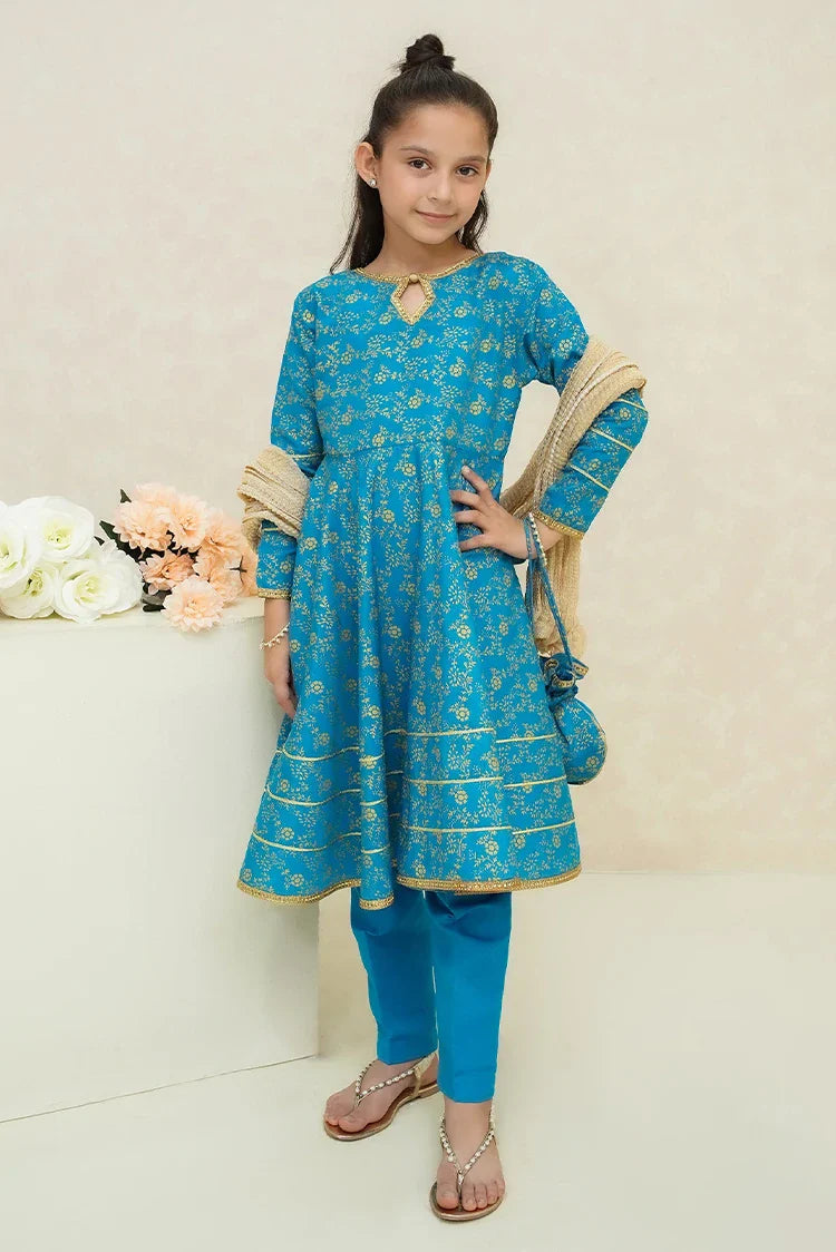 Picture of Modest - Girls 3 Piece Suit - Asmani - Available at Raja Sahib