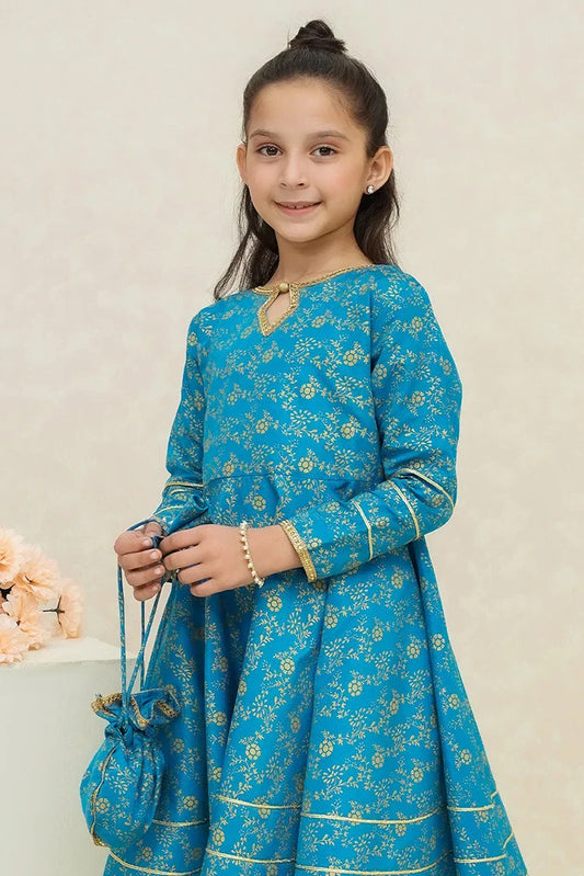 Picture of Modest - Girls 3 Piece Suit - Asmani - Available at Raja Sahib