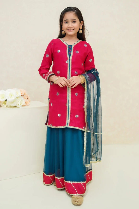 Picture of Modest - Girls 3 Piece Suit - Arsh - Available at Raja Sahib