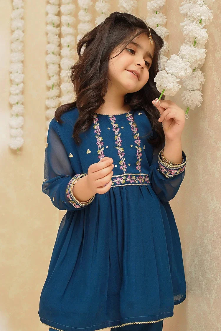 Picture of <!--bon-->Modest - Toddlers 3 Piece Chiffon Suit - 8910 - Available at Raja Sahib