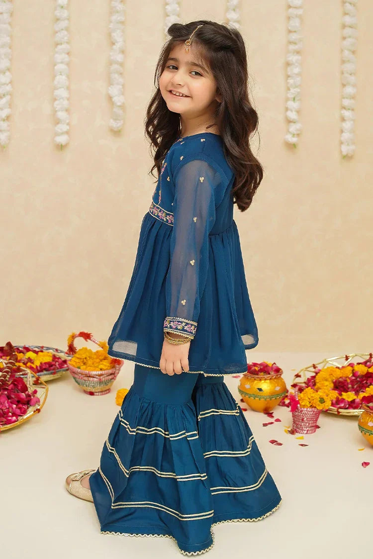 Picture of <!--bon-->Modest - Toddlers 3 Piece Chiffon Suit - 8910 - Available at Raja Sahib