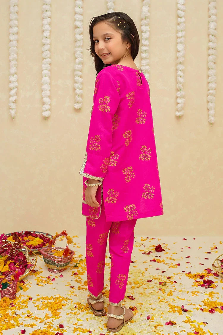 Picture of Modest - Toddlers 3 Piece Rawsilk Suit - 8940 - Available at Raja Sahib