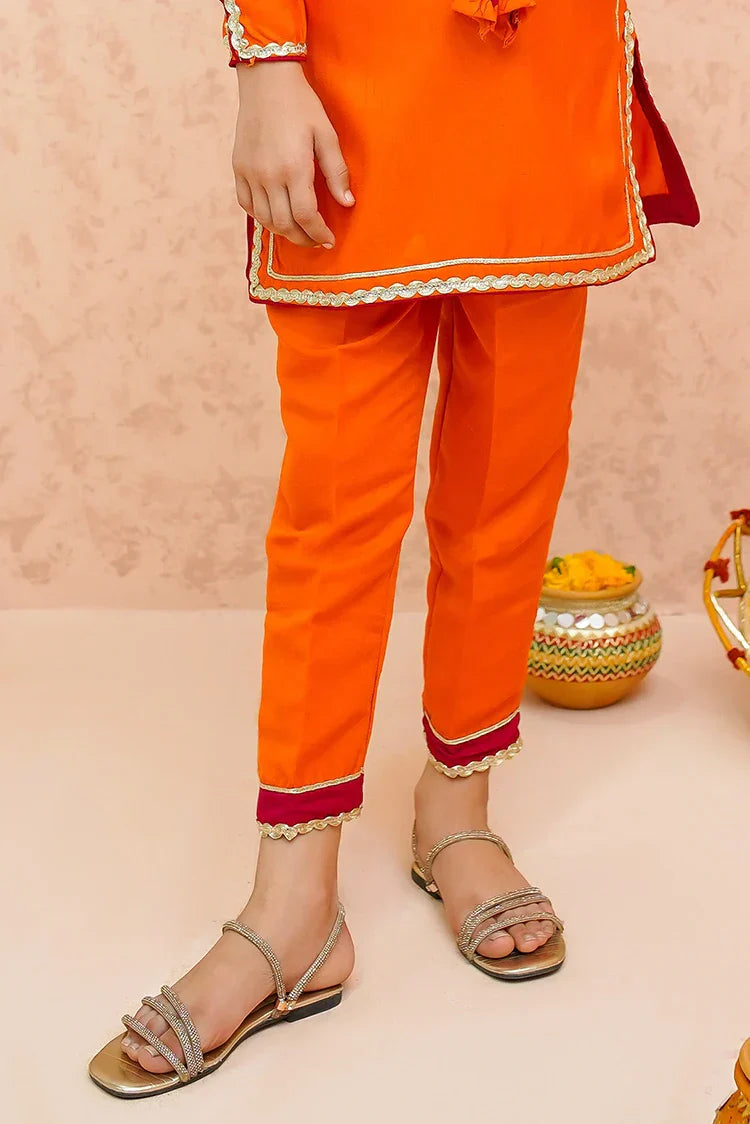 Picture of <!--bna-->Modest - Toddler Orange Festive Dress - 9035 - Available at Raja Sahib
