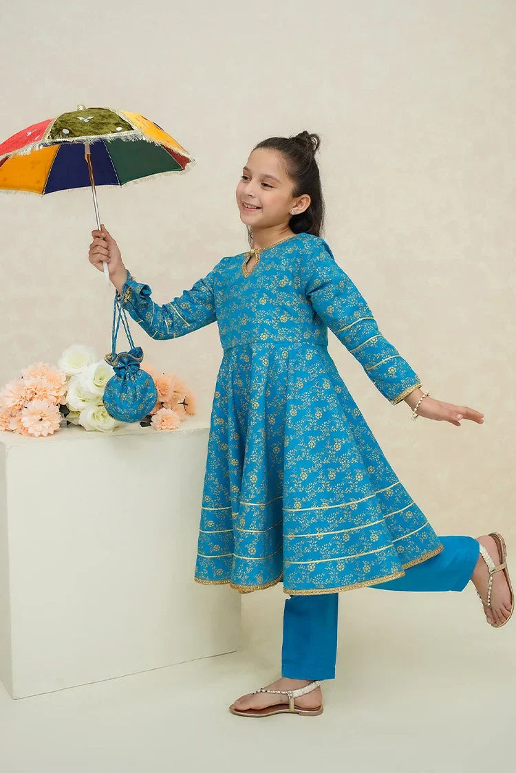 Picture of Modest - Asmani - 9060 - Blue - Available at Raja Sahib