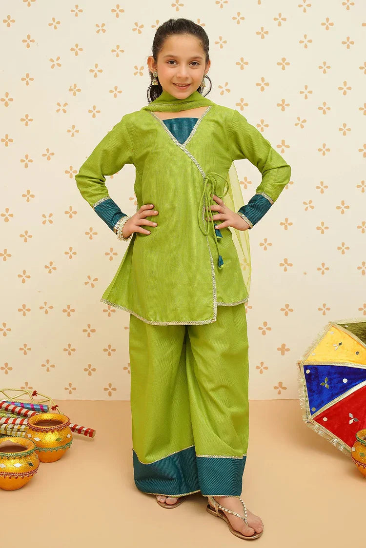 Picture of Modest - Girls 3 Piece Cotton Outfit - 9095 - Available at Raja Sahib