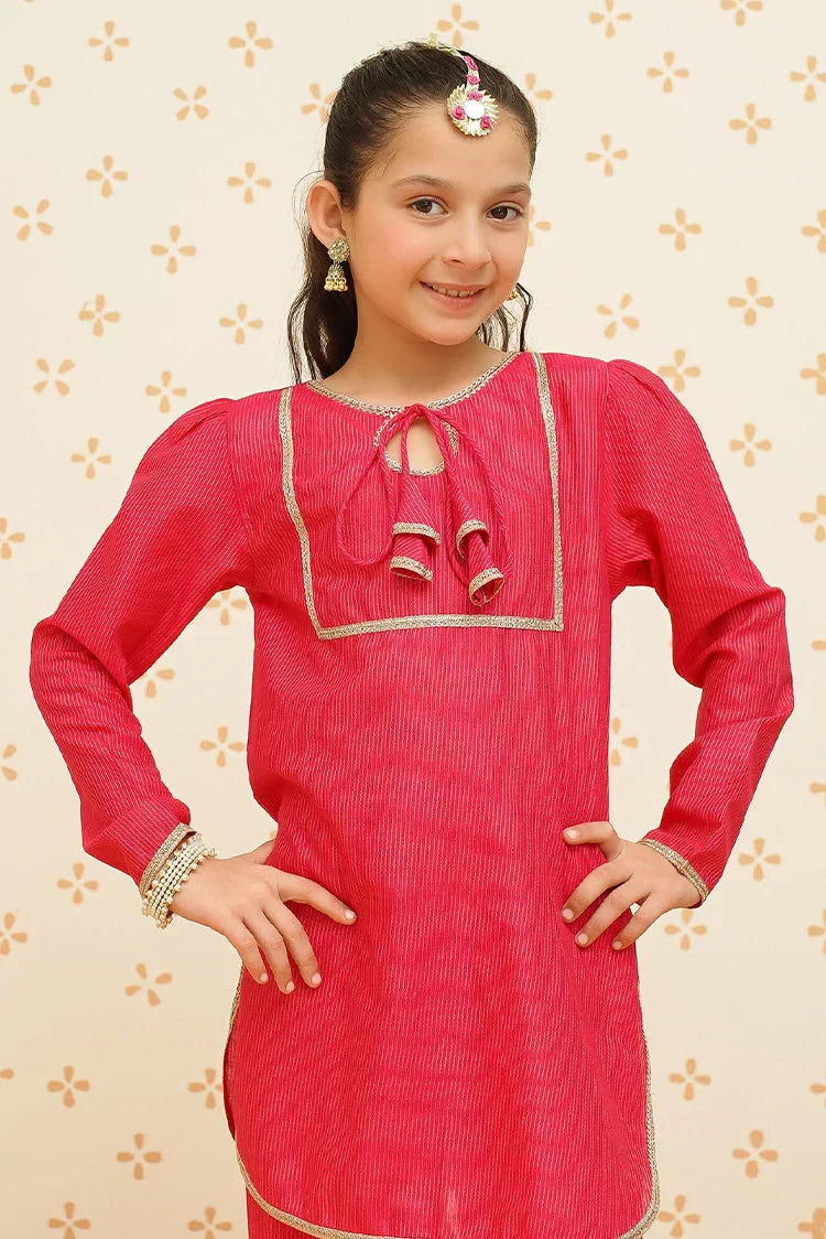 Picture of <!--bob-->Modest - Festive Pink Gharara Set - 9120 - Available at Raja Sahib