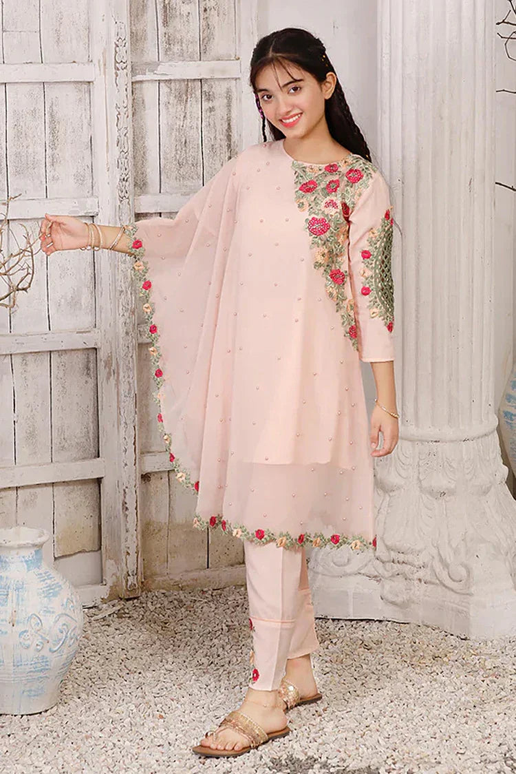 Picture of <!--bpf-->Modest - Pearl Cape Shirt - Peach - Available at Raja Sahib